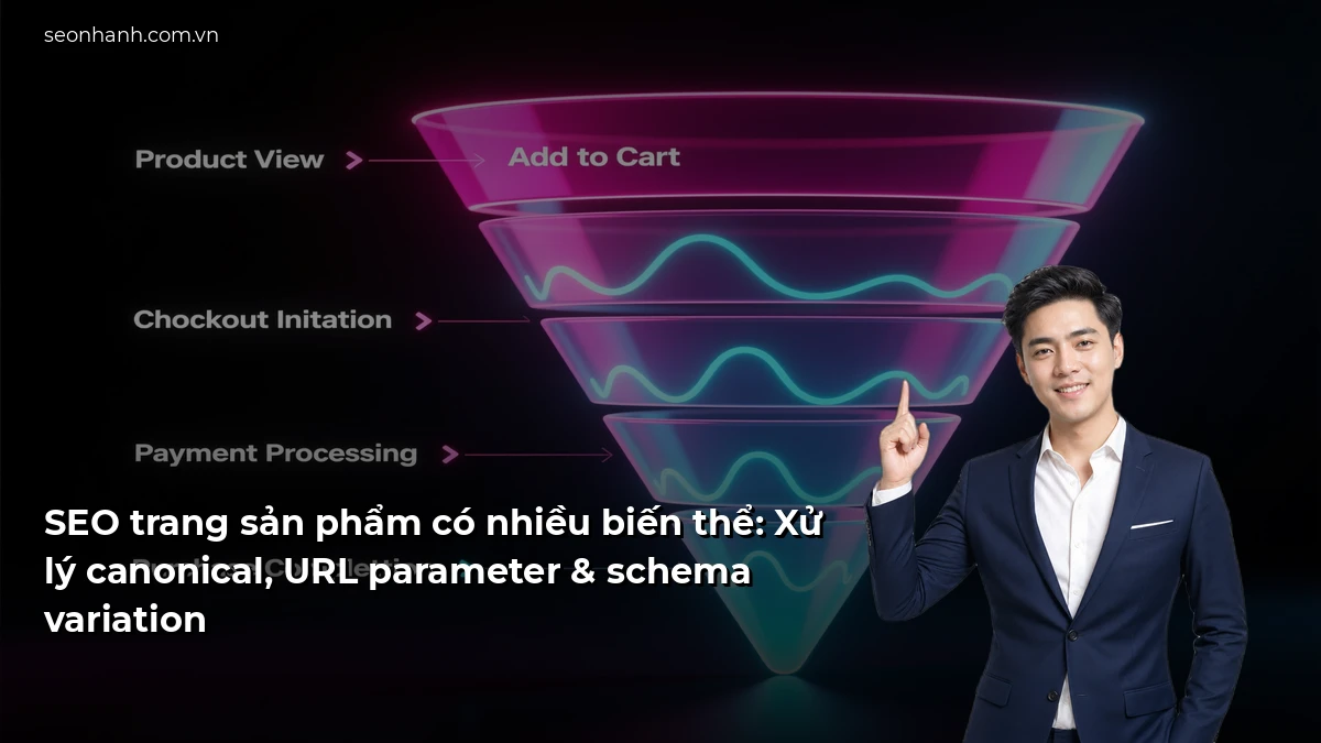 SEO trang sản phẩm có nhiều biến thể: Xử lý canonical, URL parameter & schema variation