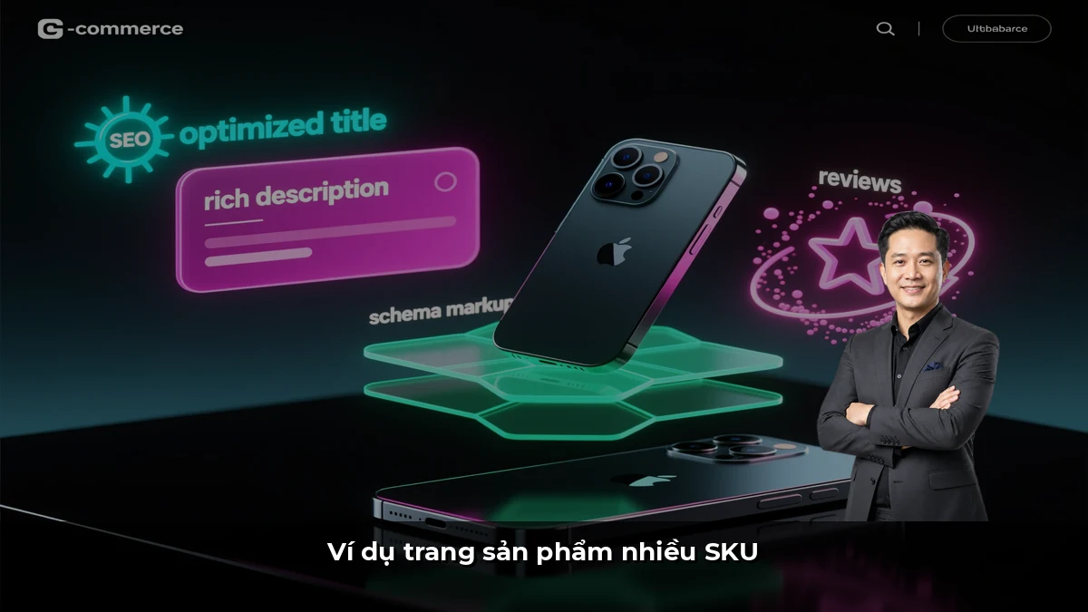 Ví dụ trang sản phẩm nhiều SKU