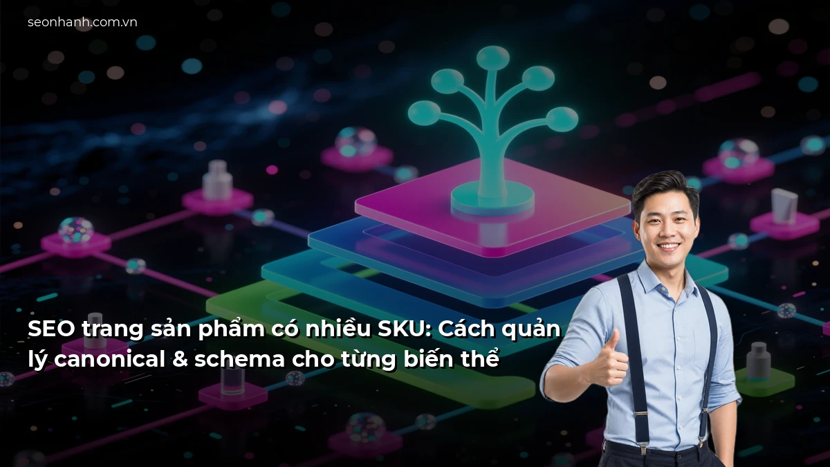SEO trang sản phẩm có nhiều SKU: Cách quản lý canonical & schema cho từng biến thể