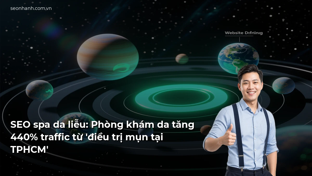 SEO spa da liễu: Phòng khám da tăng 440% traffic từ 'điều trị mụn tại TPHCM'
