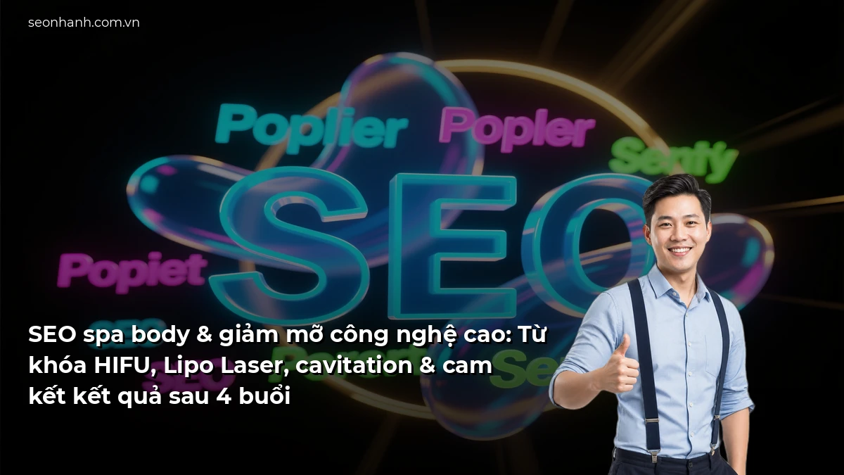 SEO spa body & giảm mỡ công nghệ cao: Từ khóa HIFU, Lipo Laser, cavitation & cam kết kết quả sau 4 buổi