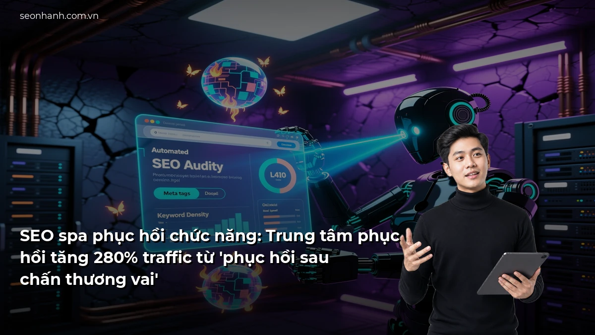 SEO spa phục hồi chức năng: Trung tâm phục hồi tăng 280% traffic từ 'phục hồi sau chấn thương vai'