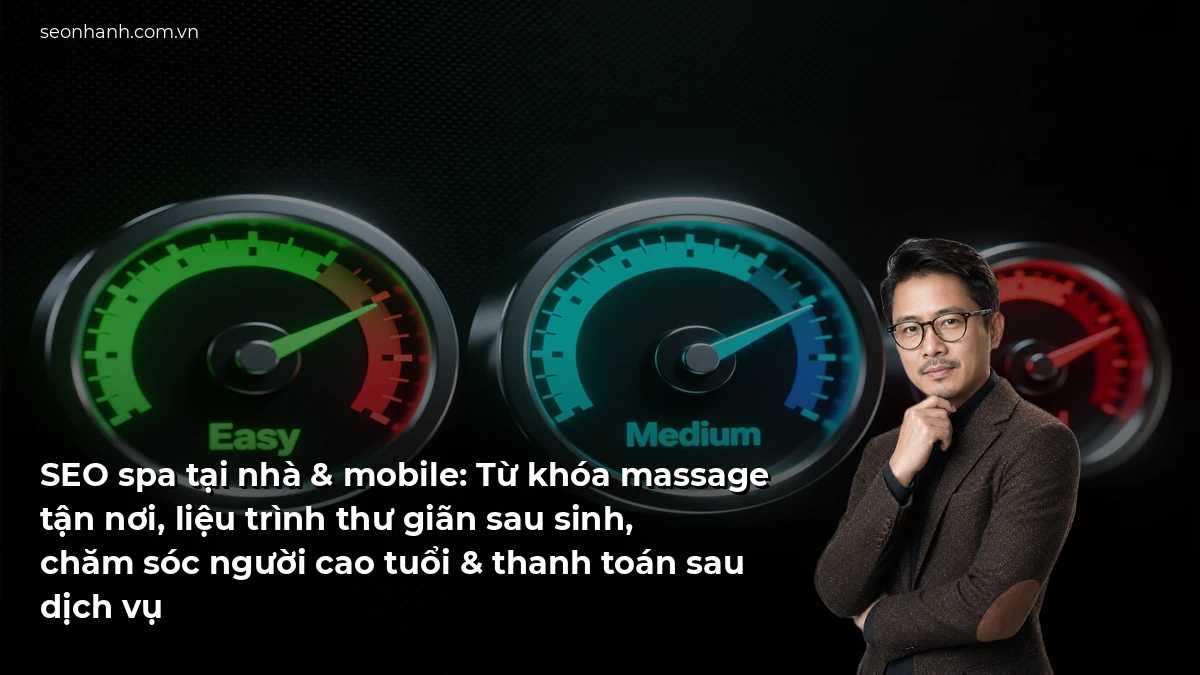 SEO spa tại nhà & mobile: Từ khóa massage tận nơi, liệu trình thư giãn sau sinh, chăm sóc người cao tuổi & thanh toán sau dịch vụ