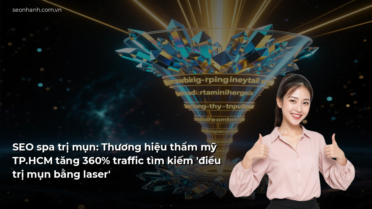 SEO spa trị mụn: Thương hiệu thẩm mỹ TP.HCM tăng 360% traffic tìm kiếm 'điều trị mụn bằng laser'