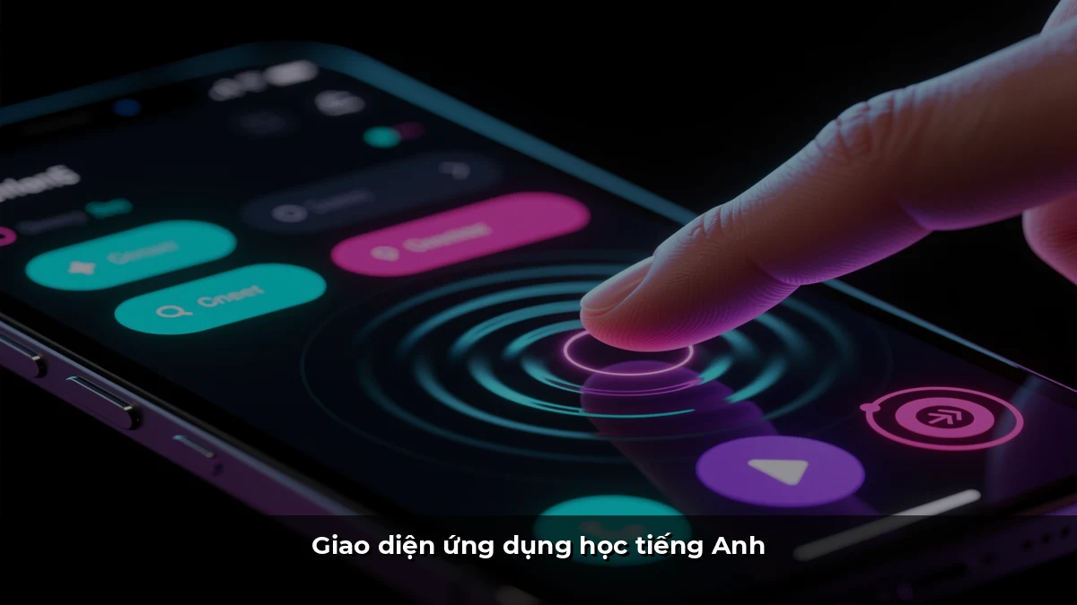 Giao diện ứng dụng học tiếng Anh