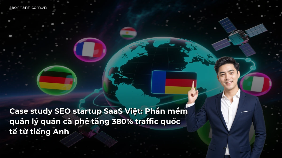 Case study SEO startup SaaS Việt: Phần mềm quản lý quán cà phê tăng 380% traffic quốc tế từ tiếng Anh