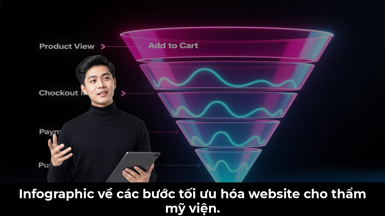 Infographic về các bước tối ưu hóa website cho thẩm mỹ viện.