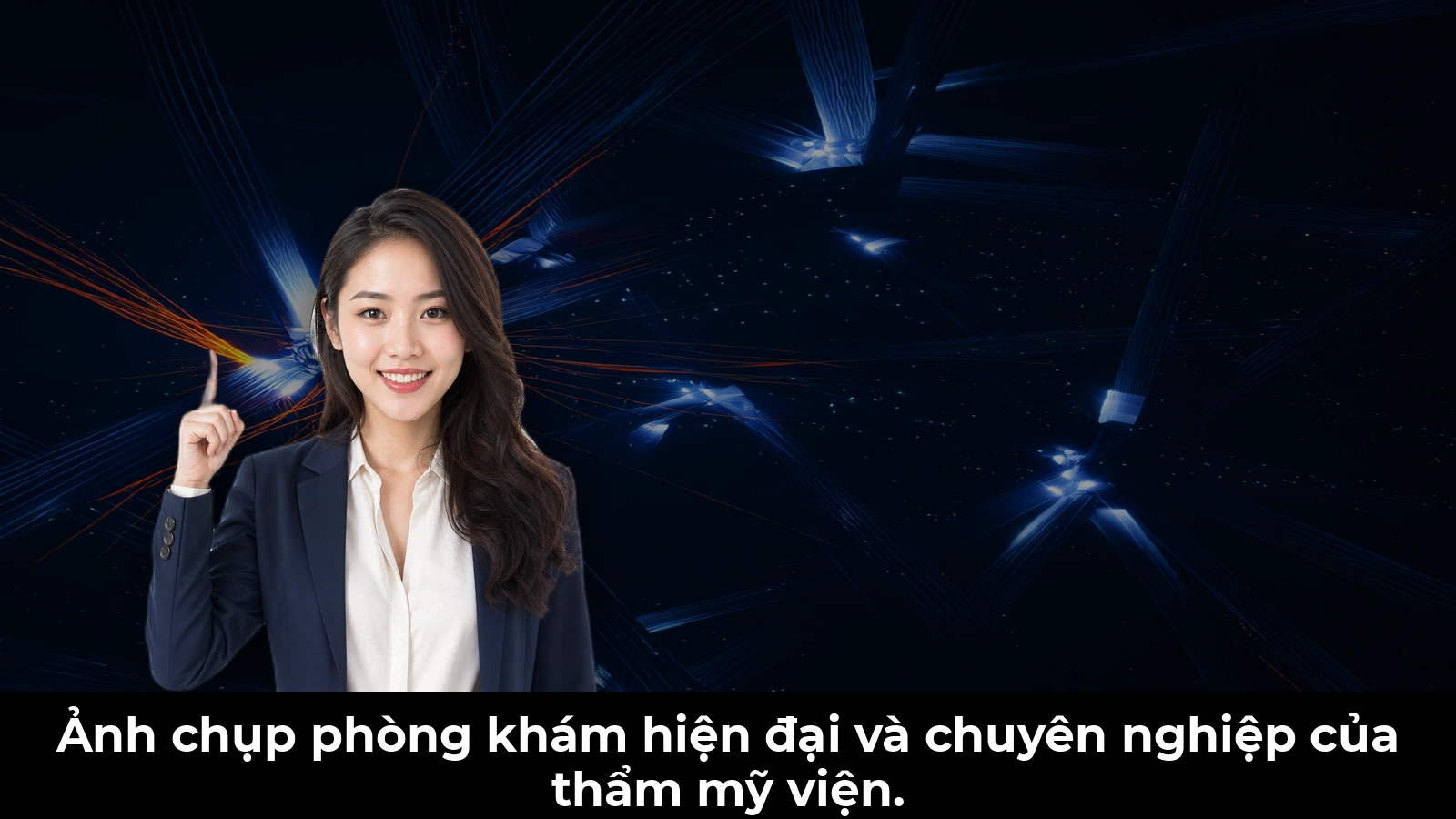 Ảnh chụp phòng khám hiện đại và chuyên nghiệp của thẩm mỹ viện.