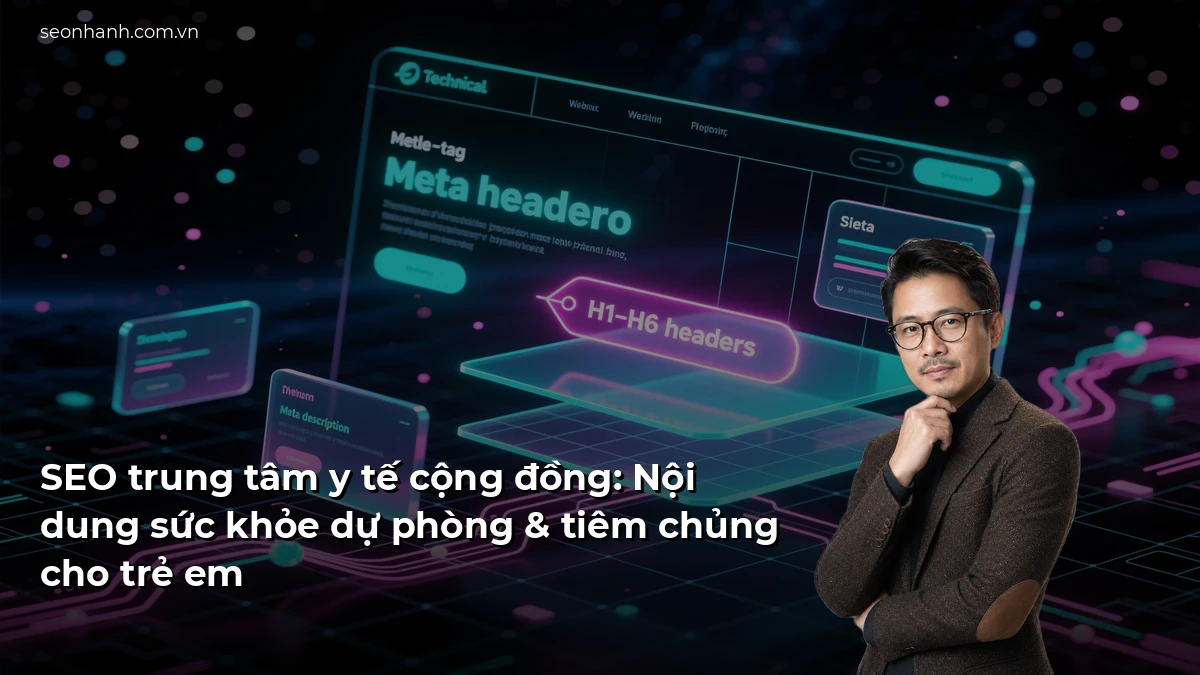 SEO trung tâm y tế cộng đồng: Nội dung sức khỏe dự phòng & tiêm chủng cho trẻ em