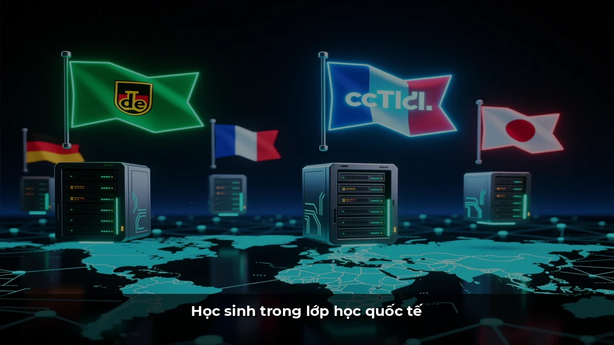 Học sinh trong lớp học quốc tế