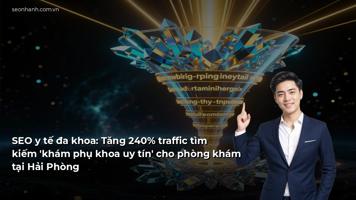 SEO y tế đa khoa: Tăng 240% traffic tìm kiếm 'khám phụ khoa uy tín' cho phòng khám tại Hải Phòng