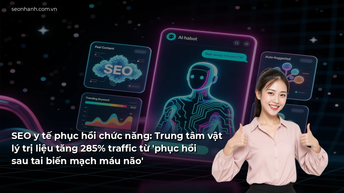 SEO y tế phục hồi chức năng: Trung tâm vật lý trị liệu tăng 285% traffic từ 'phục hồi sau tai biến mạch máu não'