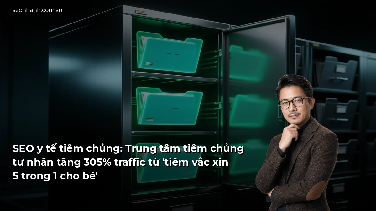 SEO y tế tiêm chủng: Trung tâm tiêm chủng tư nhân tăng 305% traffic từ 'tiêm vắc xin 5 trong 1 cho bé'