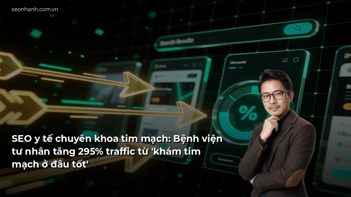 SEO y tế chuyên khoa tim mạch: Bệnh viện tư nhân tăng 295% traffic từ 'khám tim mạch ở đâu tốt'