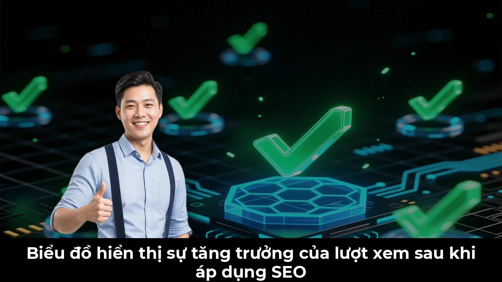 Biểu đồ hiển thị sự tăng trưởng của lượt xem sau khi áp dụng SEO