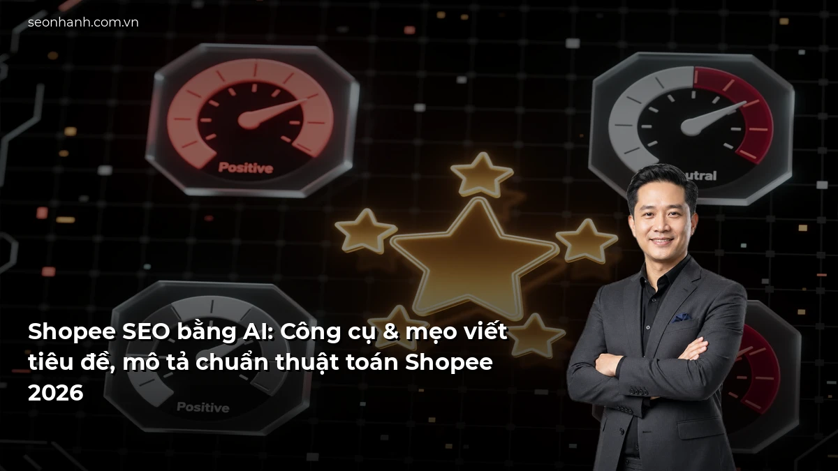 Shopee SEO bằng AI: Công cụ & mẹo viết tiêu đề, mô tả chuẩn thuật toán Shopee 2026