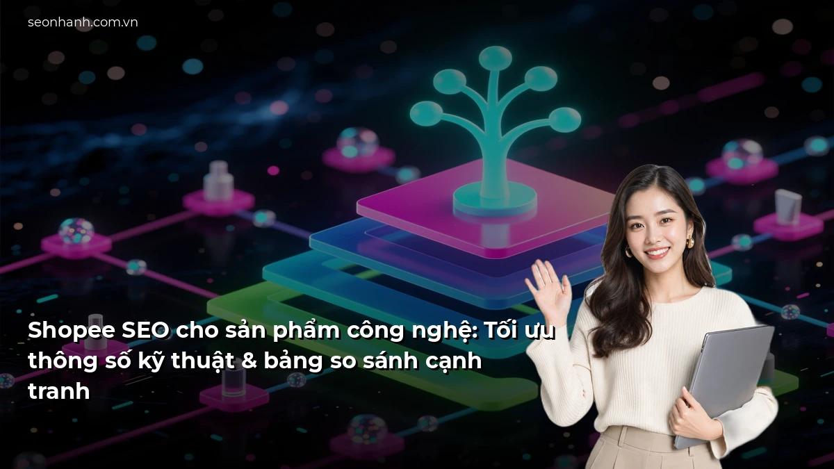Shopee SEO cho sản phẩm công nghệ: Tối ưu thông số kỹ thuật & bảng so sánh cạnh tranh