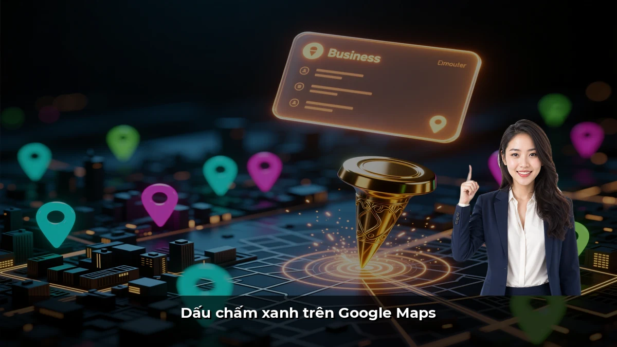 Dấu chấm xanh trên Google Maps