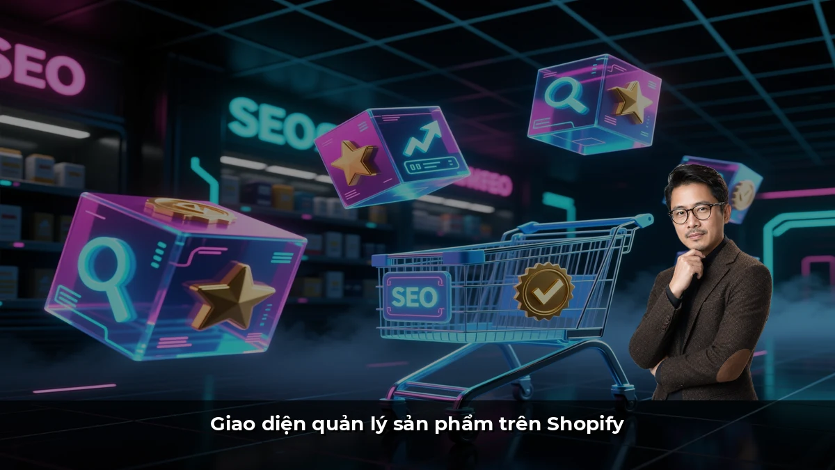 Giao diện quản lý sản phẩm trên Shopify