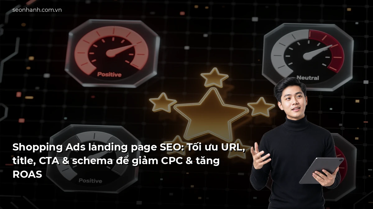 Shopping Ads landing page SEO: Tối ưu URL, title, CTA & schema để giảm CPC & tăng ROAS