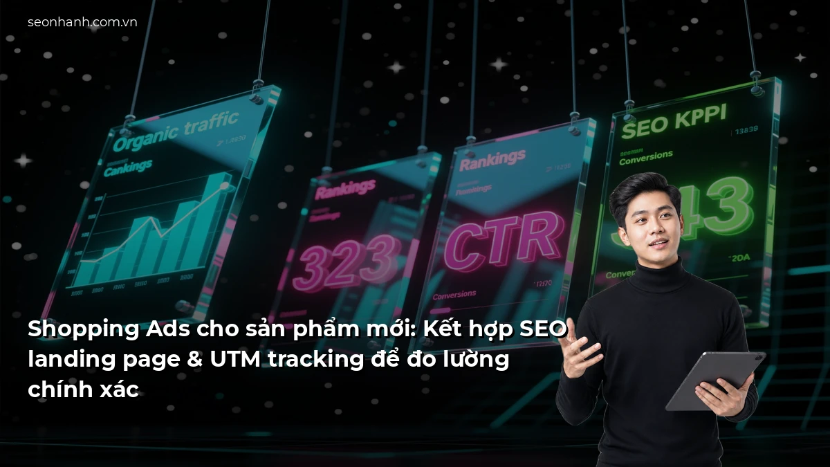 Shopping Ads cho sản phẩm mới: Kết hợp SEO landing page & UTM tracking để đo lường chính xác