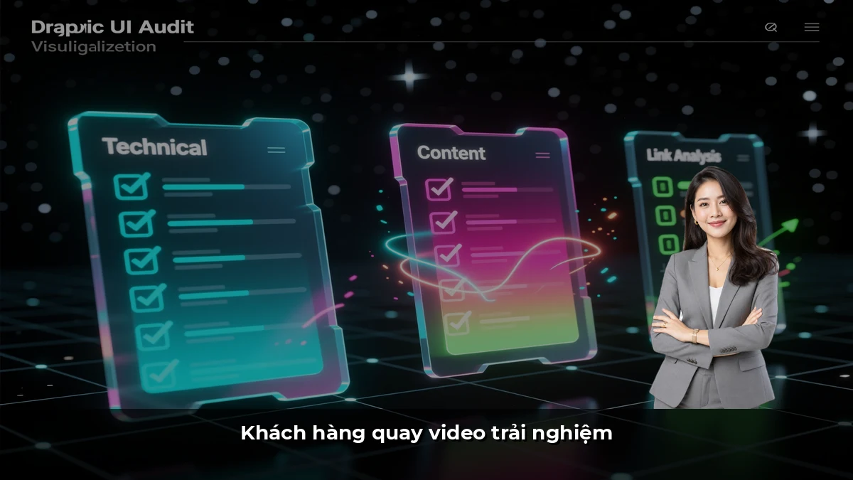 Khách hàng quay video trải nghiệm