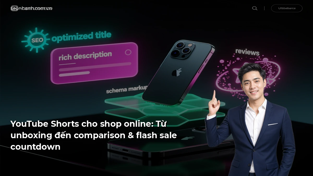 YouTube Shorts cho shop online: Từ unboxing đến comparison & flash sale countdown