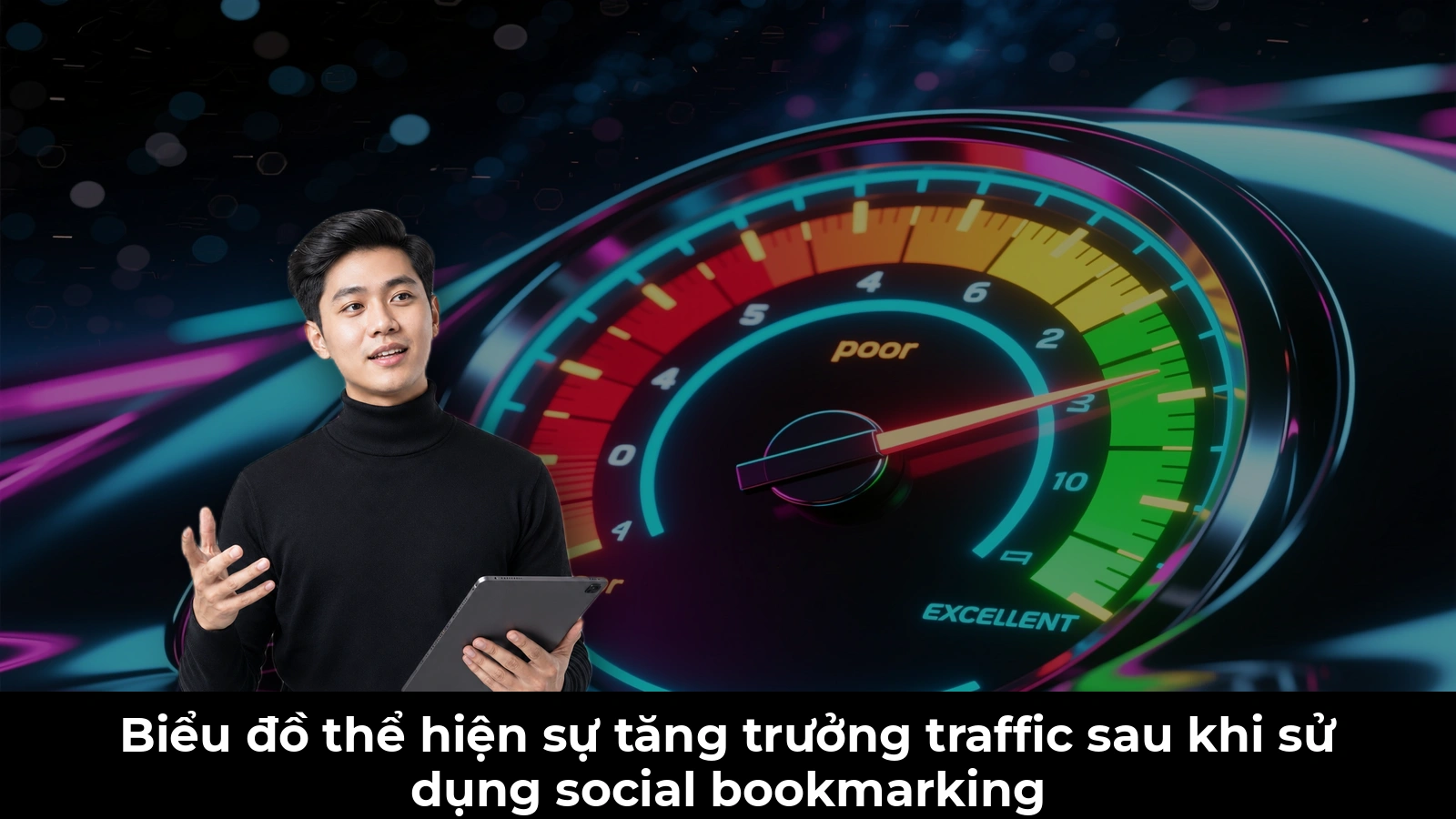 Biểu đồ thể hiện sự tăng trưởng traffic sau khi sử dụng social bookmarking