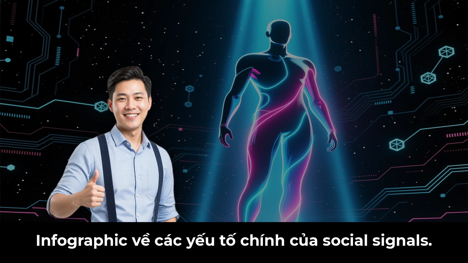 Infographic về các yếu tố chính của social signals.