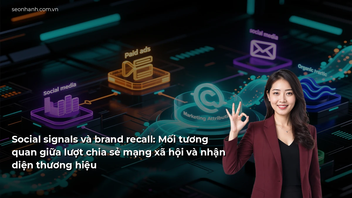Social signals và brand recall: Mối tương quan giữa lượt chia sẻ mạng xã hội và nhận diện thương hiệu