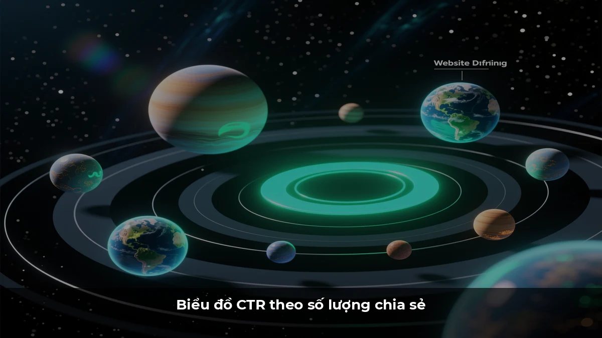 Biểu đồ CTR theo số lượng chia sẻ