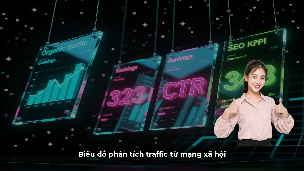 Biểu đồ phân tích traffic từ mạng xã hội