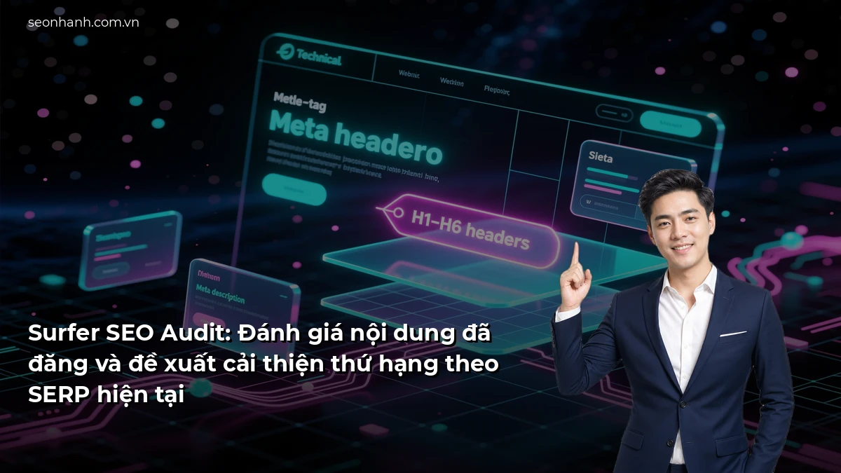 Surfer SEO Audit: Đánh giá nội dung đã đăng và đề xuất cải thiện thứ hạng theo SERP hiện tại
