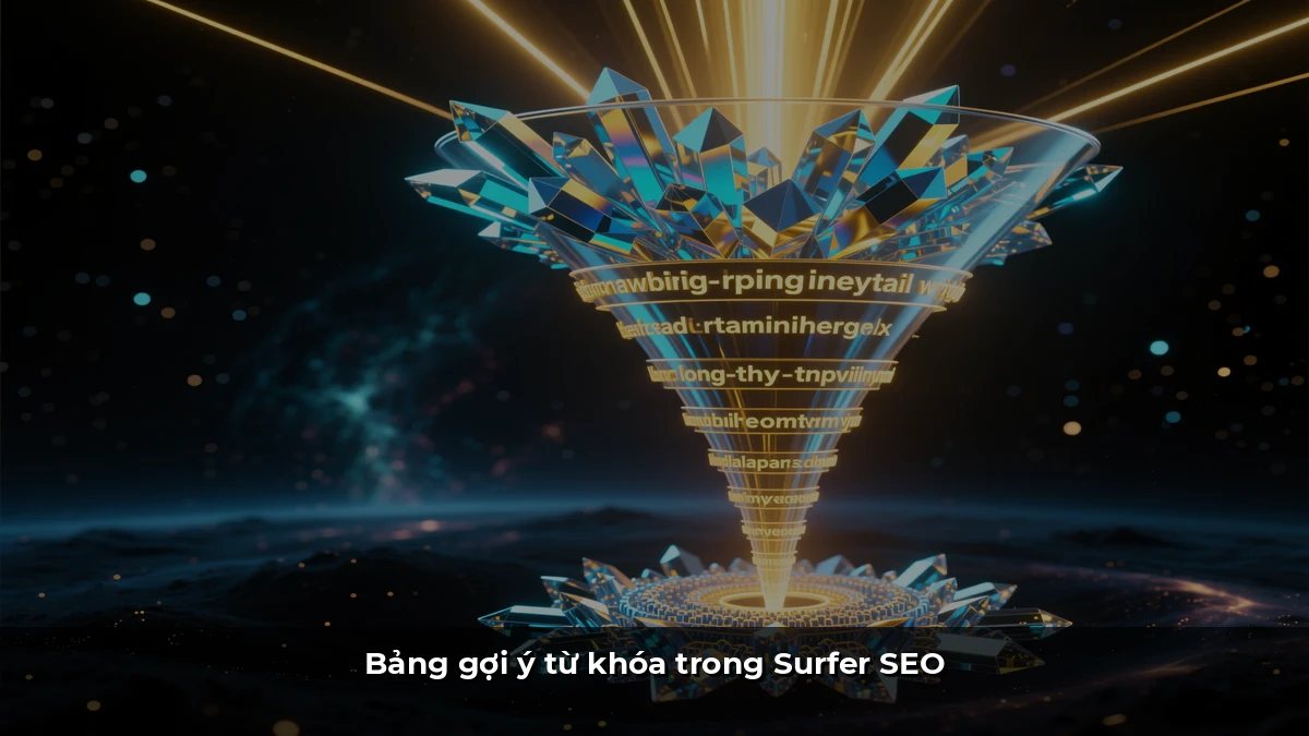 Bảng gợi ý từ khóa trong Surfer SEO