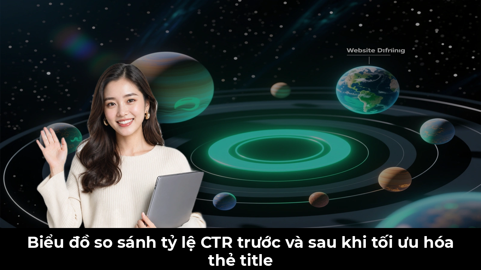 Biểu đồ so sánh tỷ lệ CTR trước và sau khi tối ưu hóa thẻ title