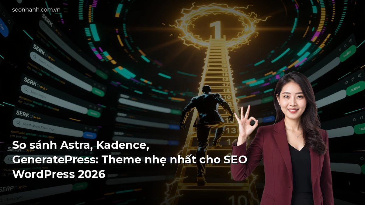 So sánh Astra, Kadence, GeneratePress: Theme nhẹ nhất cho SEO WordPress 2026
