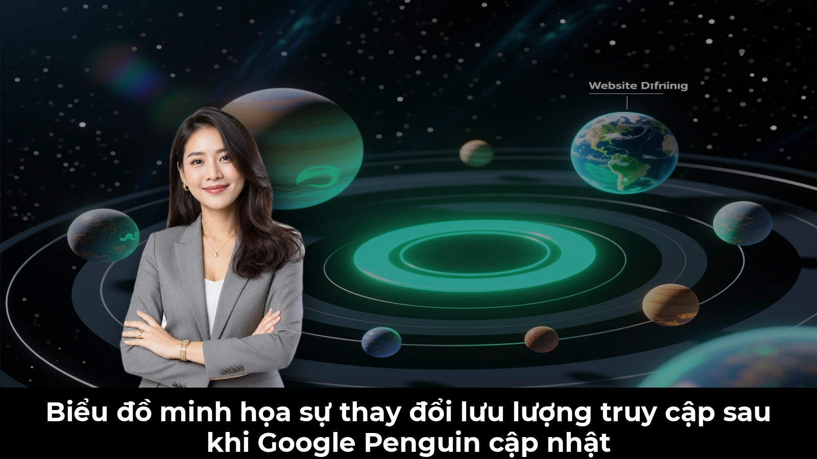 Biểu đồ minh họa sự thay đổi lưu lượng truy cập sau khi Google Penguin cập nhật