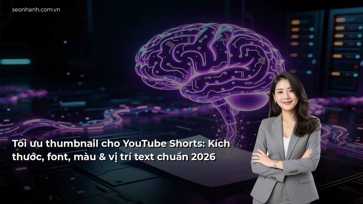 Tối ưu thumbnail cho YouTube Shorts: Kích thước, font, màu & vị trí text chuẩn 2026