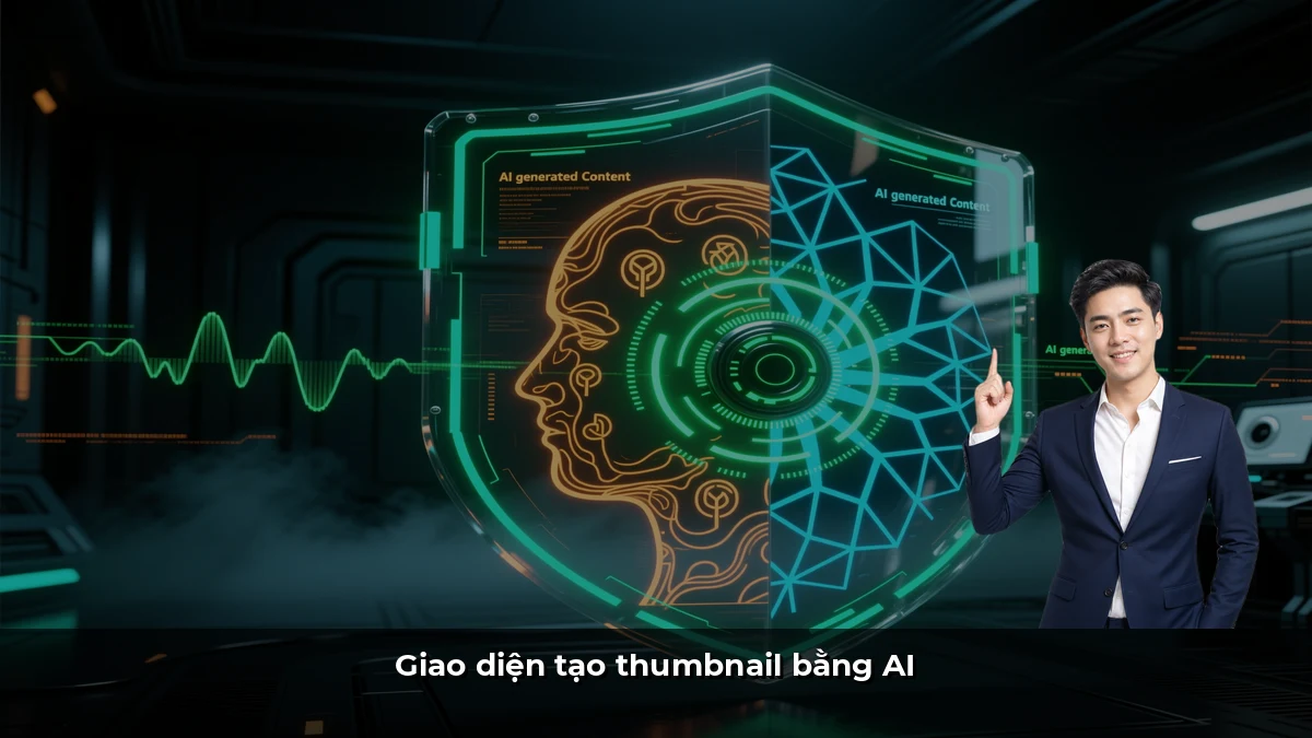 Giao diện tạo thumbnail bằng AI