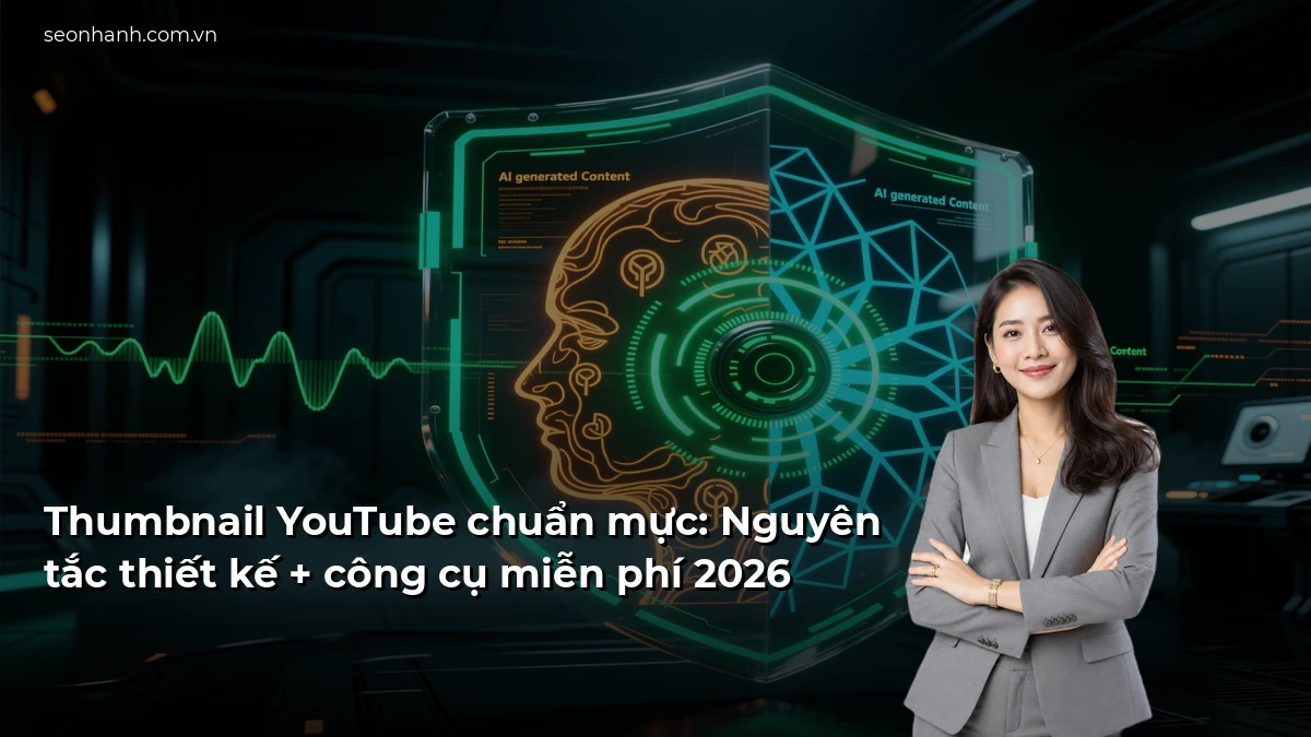 Thumbnail YouTube chuẩn mực: Nguyên tắc thiết kế + công cụ miễn phí 2026