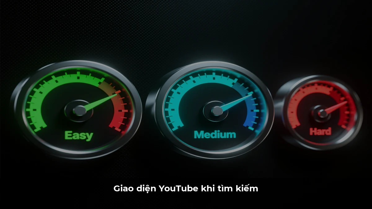 Giao diện YouTube khi tìm kiếm