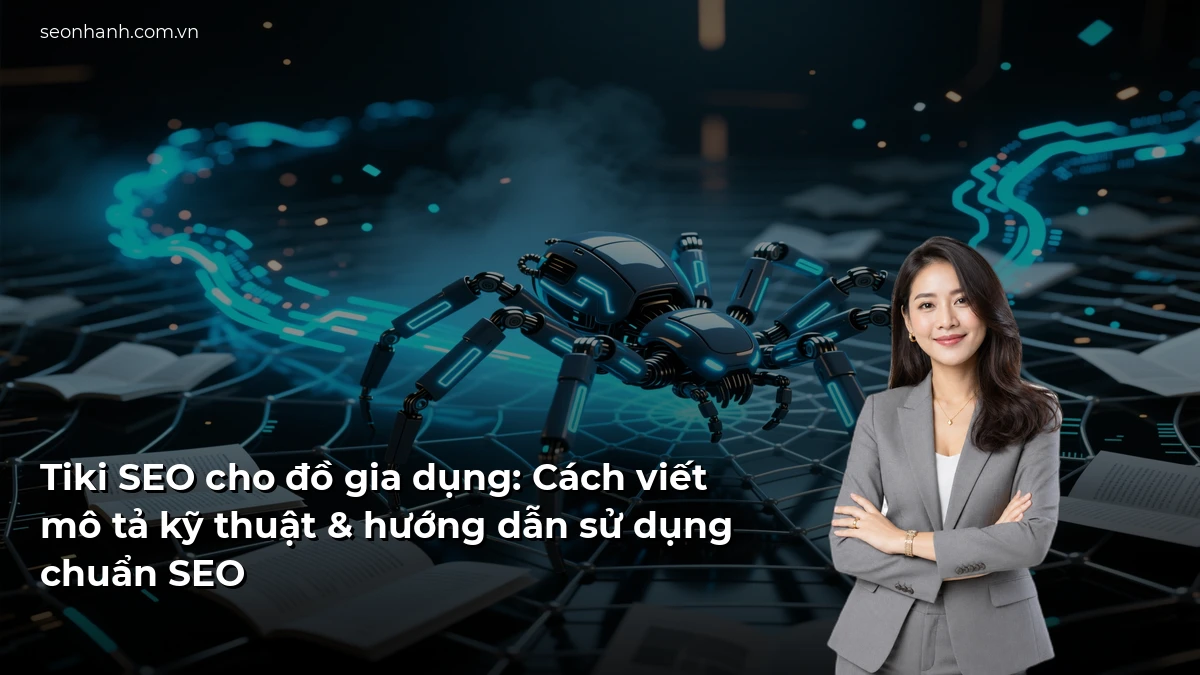Tiki SEO cho đồ gia dụng: Cách viết mô tả kỹ thuật & hướng dẫn sử dụng chuẩn SEO