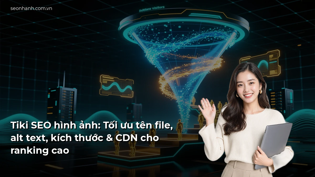 Tiki SEO hình ảnh: Tối ưu tên file, alt text, kích thước & CDN cho ranking cao