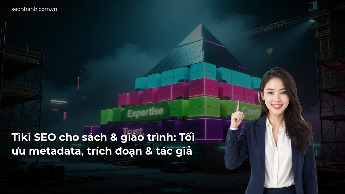 Tiki SEO cho sách & giáo trình: Tối ưu metadata, trích đoạn & tác giả
