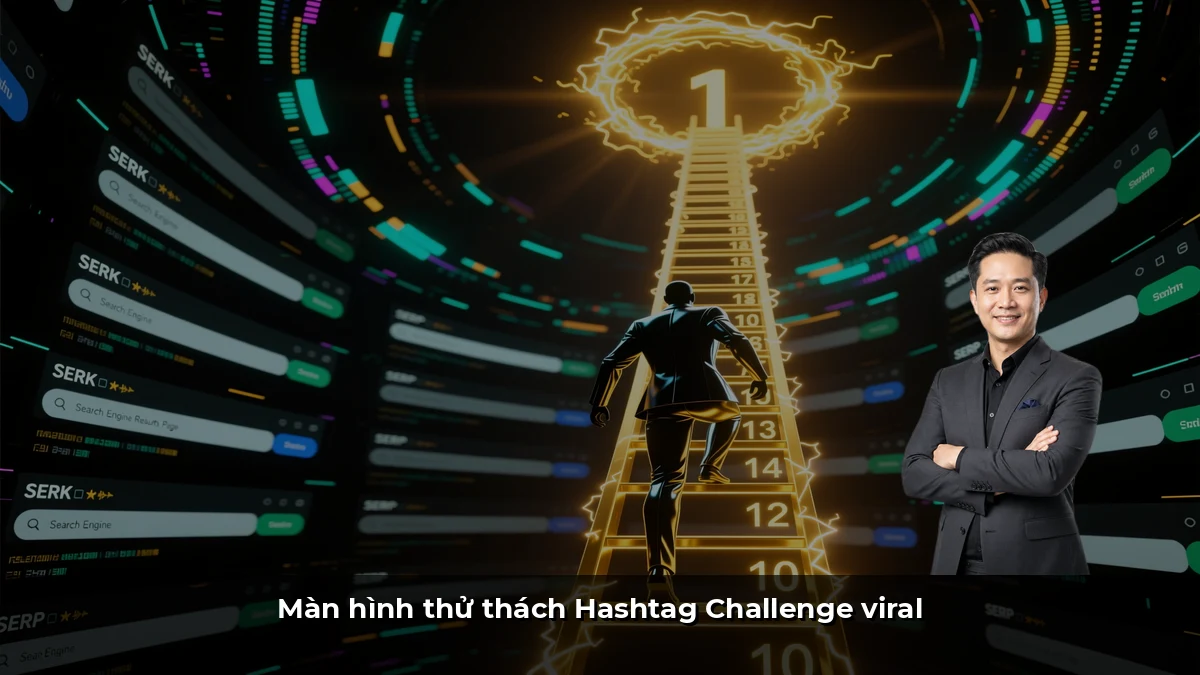 Màn hình thử thách Hashtag Challenge viral