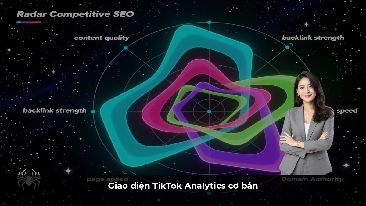 Giao diện TikTok Analytics cơ bản