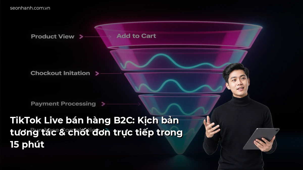 TikTok Live bán hàng B2C: Kịch bản tương tác & chốt đơn trực tiếp trong 15 phút