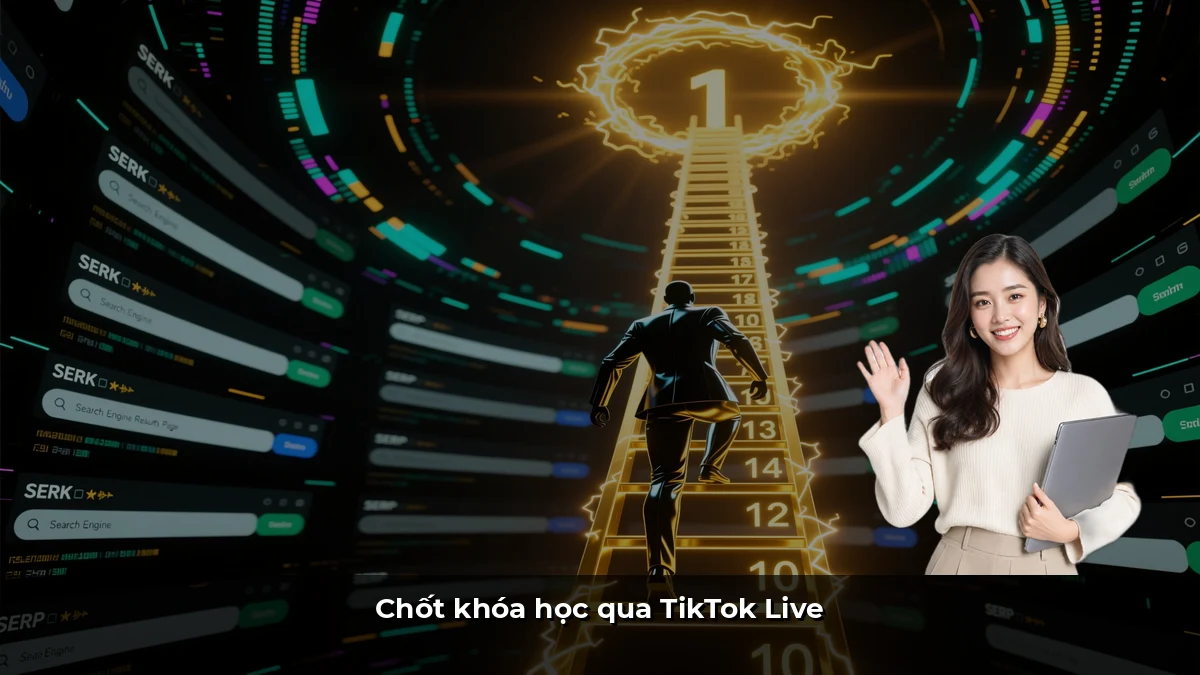 Chốt khóa học qua TikTok Live