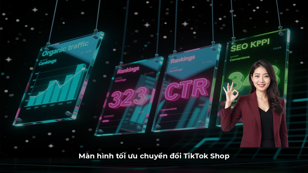 Màn hình tối ưu chuyển đổi TikTok Shop
