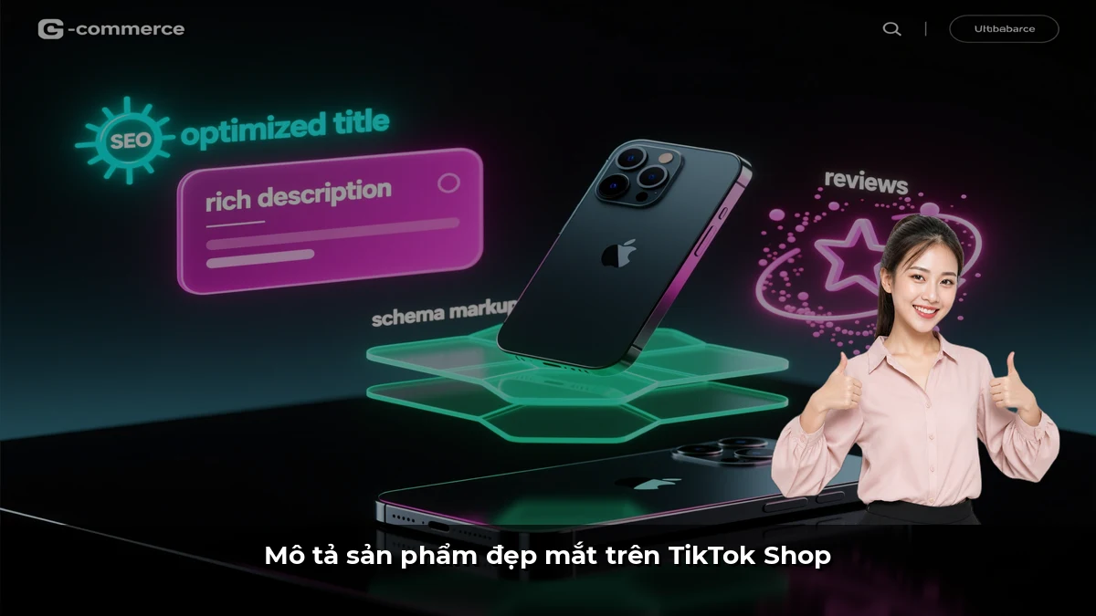 Mô tả sản phẩm đẹp mắt trên TikTok Shop